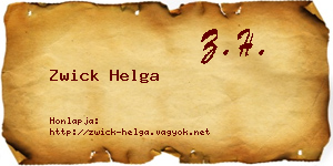 Zwick Helga névjegykártya